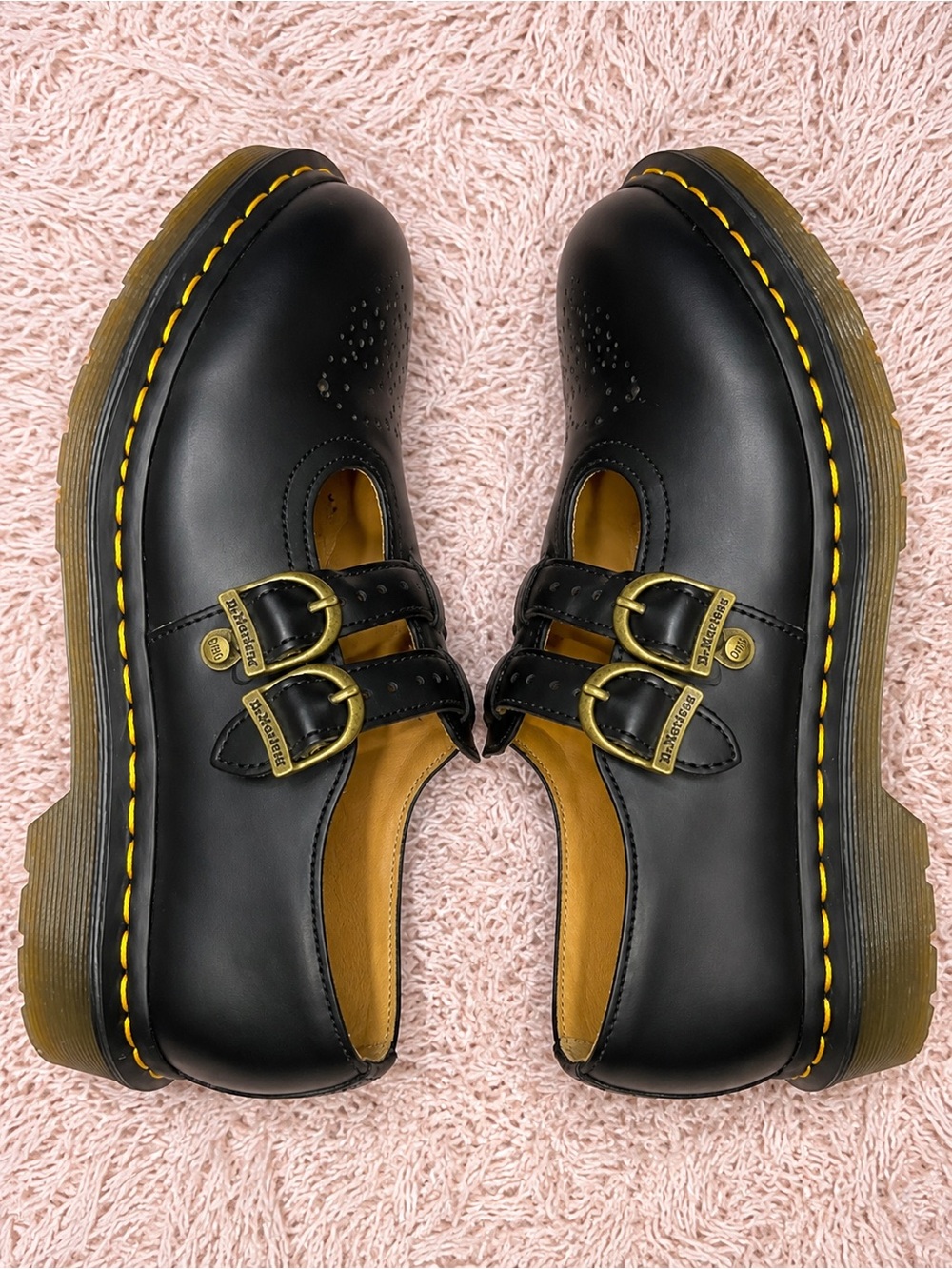 Dr. Martens 8065 Mary Jane Double Buckle Black Leather Shoes Women’s US 9 EU 41 - Picture 4 of 7